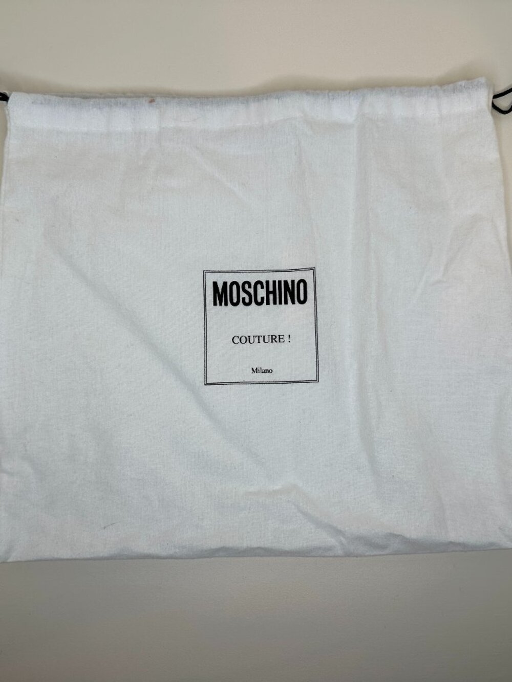 Moschino Tie Me Metallic Silver Tote Bag — Unused With Box, Dust Bag & Tags - Picture 5 of 14